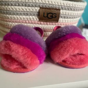 Baby Ugg fluff slides